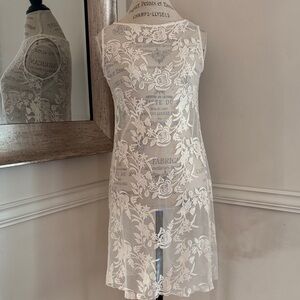 OROBLU Italian Sheer Cream Lace Overlay | Size XS (34 EU)